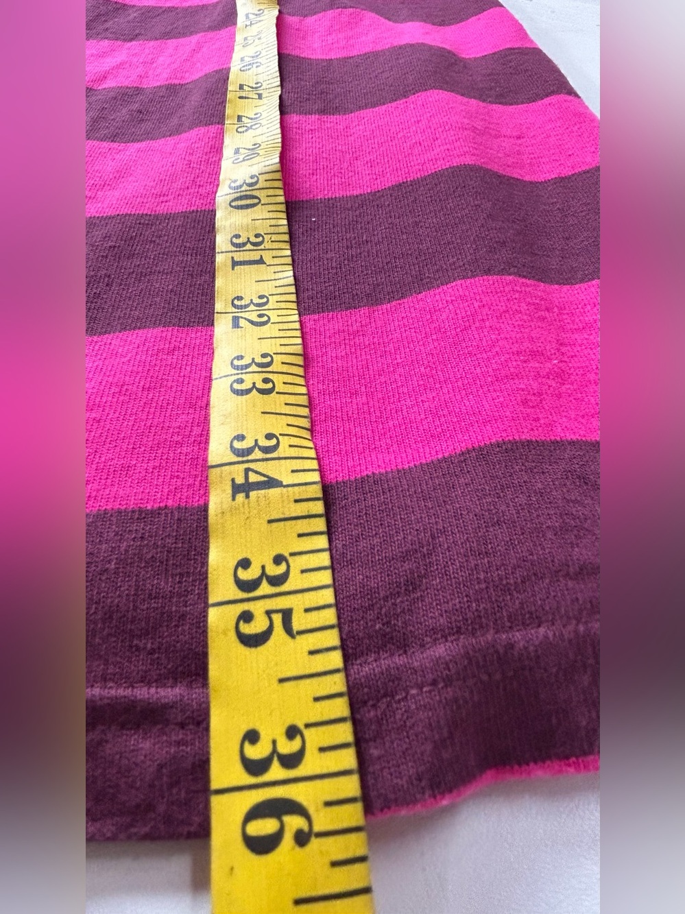 Patagonia 100% Organic Cotton Sender
Striped Rugby Dress Pink 3/4 Sleeve Sz. M - Picture 7 of 8